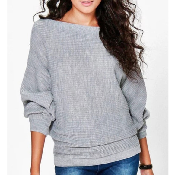 Lat Chance Sale! Cashmere Dolman Batwing Sweater - Picture 2 of 8